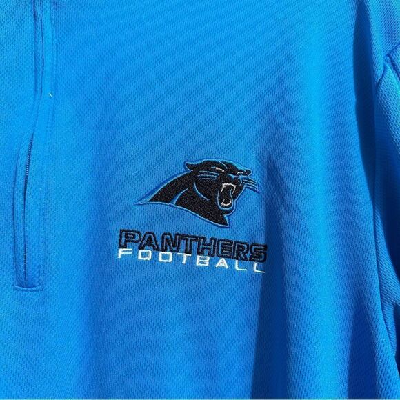 Carolina Panthers 1/4 Zip Pullover Jacket Men's NFL Team Apparel size L - Picture 2 of 6